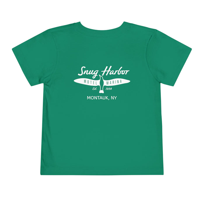 Snug Harbor Motel Marina logo Toddler Tee | Boat Paddle Graphic