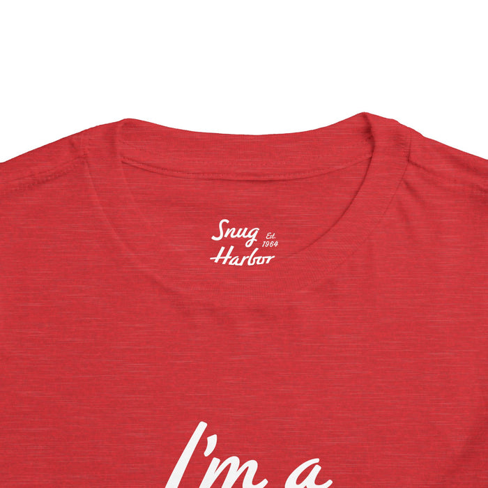 Toddler Tee — "I'm a Snuggler" Graphic Shirt (Snug Harbor Back Logo)