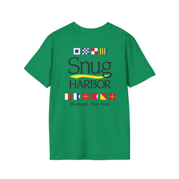 Snug Harbor Montauk Unisex Softstyle T-Shirt - Vintage Nautical Design