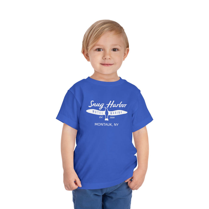Snug Harbor Motel Marina logo Toddler Tee | Boat Paddle Graphic