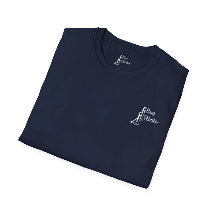 Snug Harbor Montauk Unisex Softstyle T-Shirt - Vintage Nautical Design