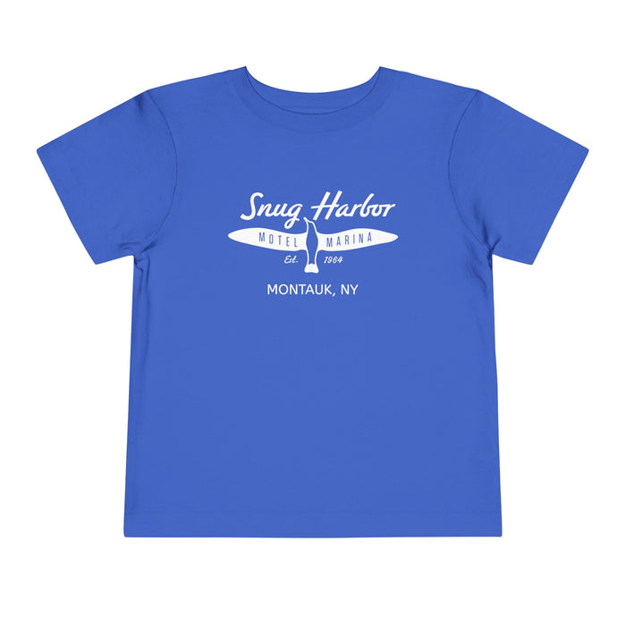 Snug Harbor Motel Marina logo Toddler Tee | Boat Paddle Graphic