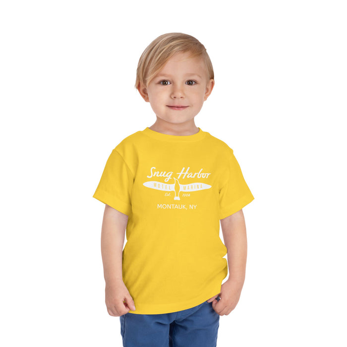Snug Harbor Motel Marina logo Toddler Tee | Boat Paddle Graphic