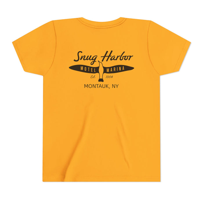 Snug Harbor Motel Marina Youth Tee | Vintage Boat Logo, Nautical Kids Shirt