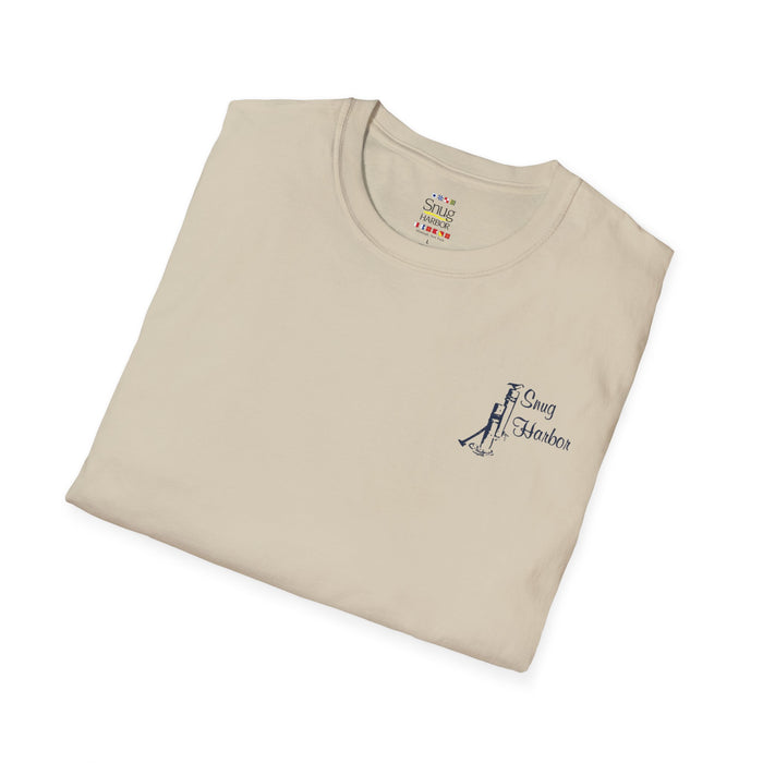 Snug Harbor Montauk Unisex Softstyle T-Shirt - Vintage Nautical Design