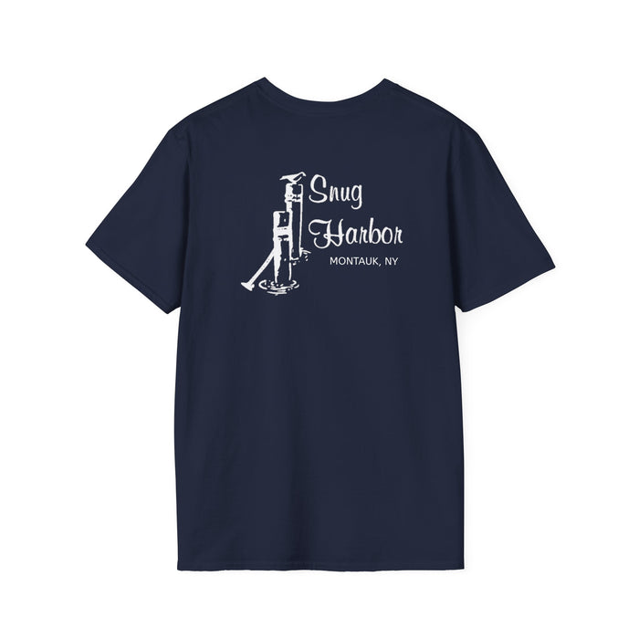 Snug Harbor Montauk Unisex Softstyle T-Shirt - Vintage Nautical Design