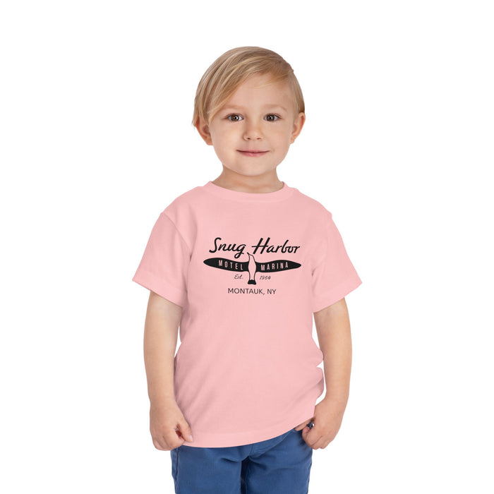 Snug Harbor Motel Marina logo Toddler Tee | Boat Paddle Graphic