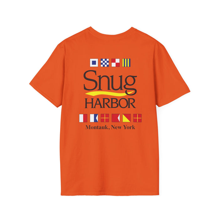 Snug Harbor Montauk Unisex Softstyle T-Shirt - Vintage Nautical Design
