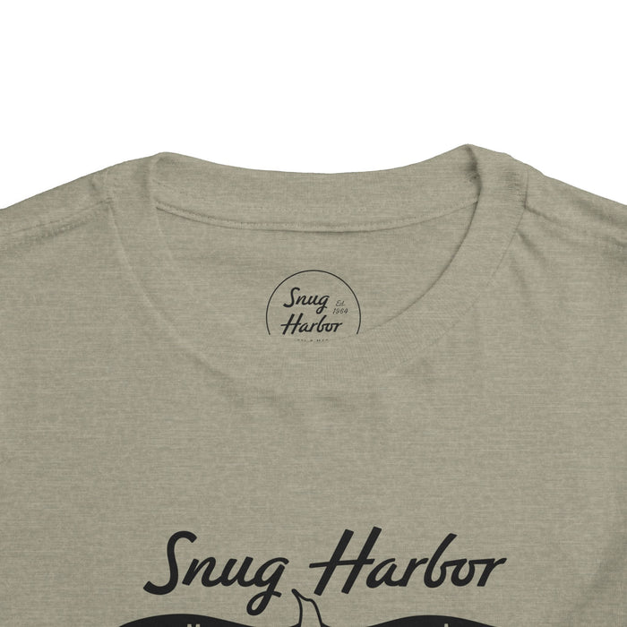 Snug Harbor Motel Marina logo Toddler Tee | Boat Paddle Graphic