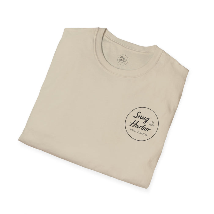 Snug Harbor Seagull logo T-Shirt | Motel Marina graphic tee