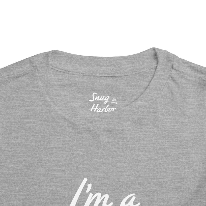 Toddler Tee — "I'm a Snuggler" Graphic Shirt (Snug Harbor Back Logo)