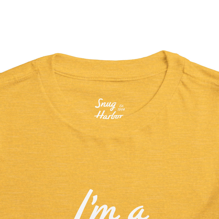 Toddler Tee — "I'm a Snuggler" Graphic Shirt (Snug Harbor Back Logo)