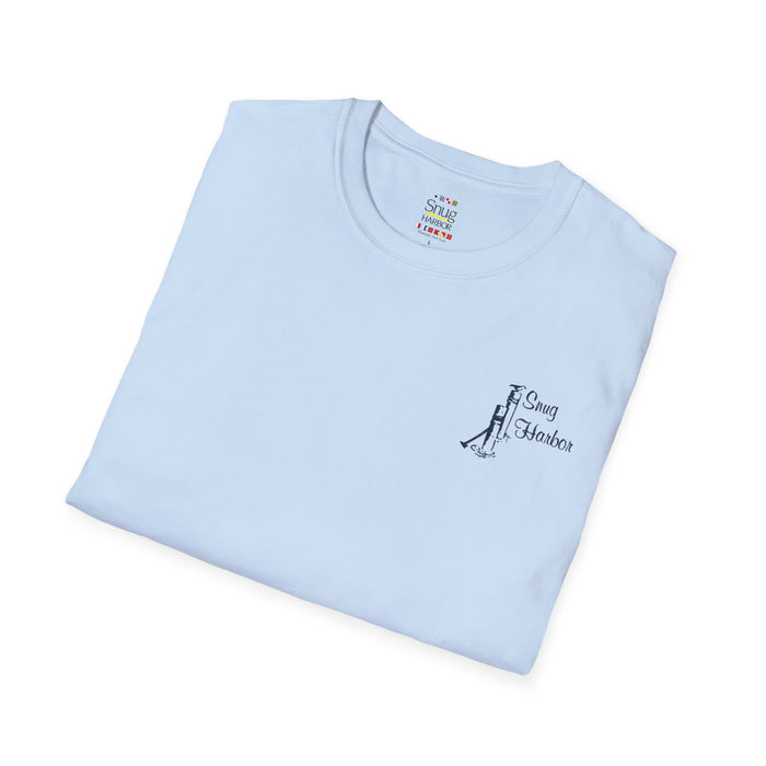 Snug Harbor Montauk Unisex Softstyle T-Shirt - Vintage Nautical Design