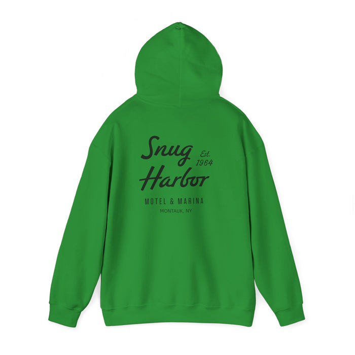 Snug Harbor Motel & Marina Hoodie | Retro Script Logo Pullover
