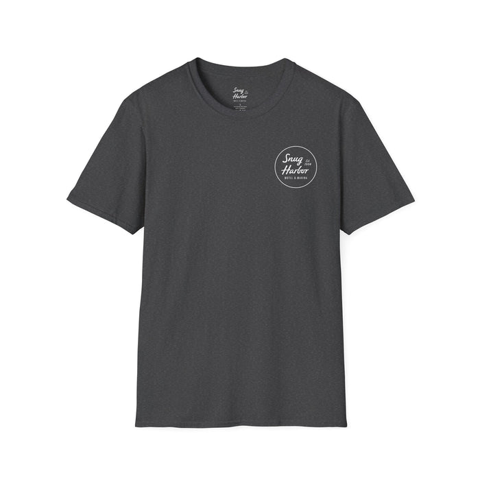 Snug Harbor Seagull logo T-Shirt | Motel Marina graphic tee (white logo)