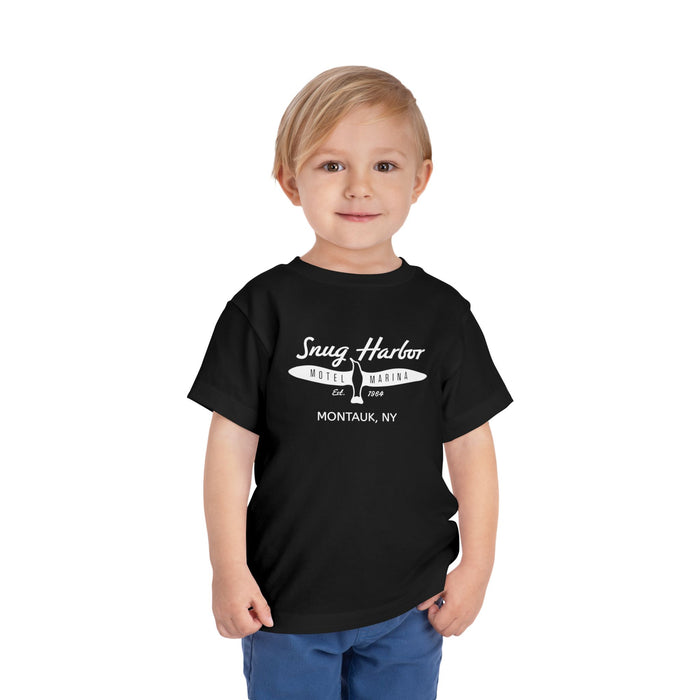Snug Harbor Motel Marina logo Toddler Tee | Boat Paddle Graphic