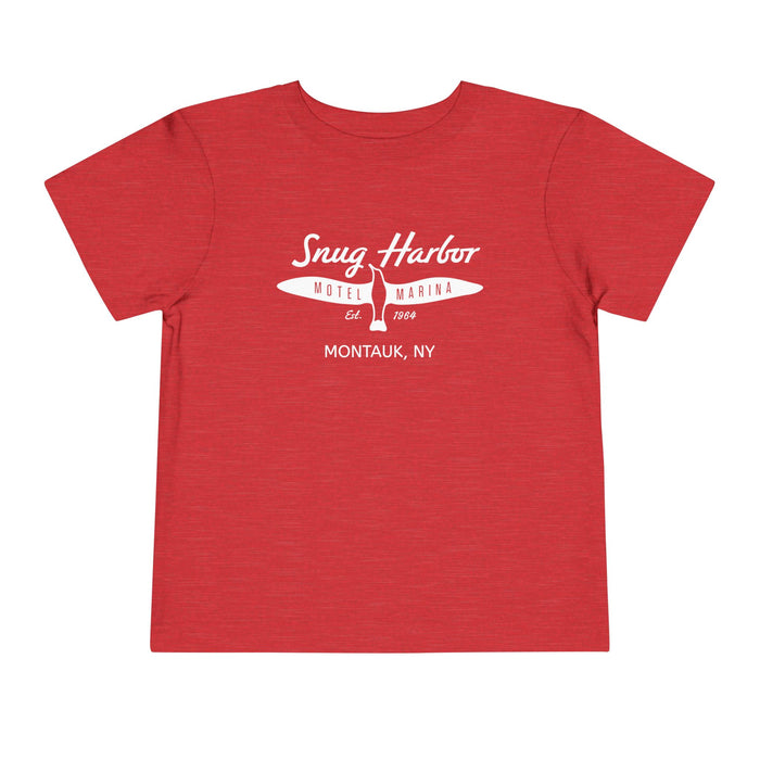 Snug Harbor Motel Marina logo Toddler Tee | Boat Paddle Graphic