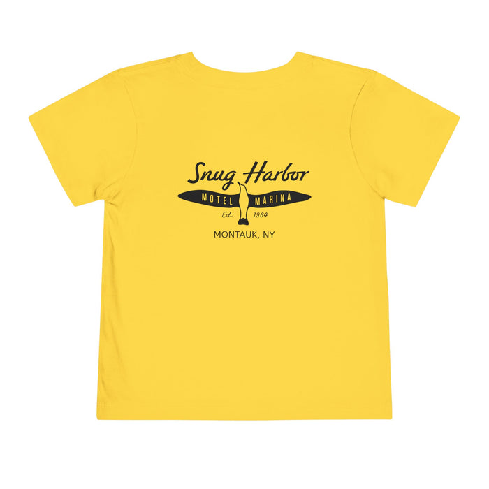 Snug Harbor Motel Marina logo Toddler Tee | Boat Paddle Graphic