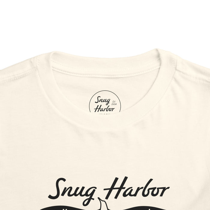 Snug Harbor Motel Marina logo Toddler Tee | Boat Paddle Graphic
