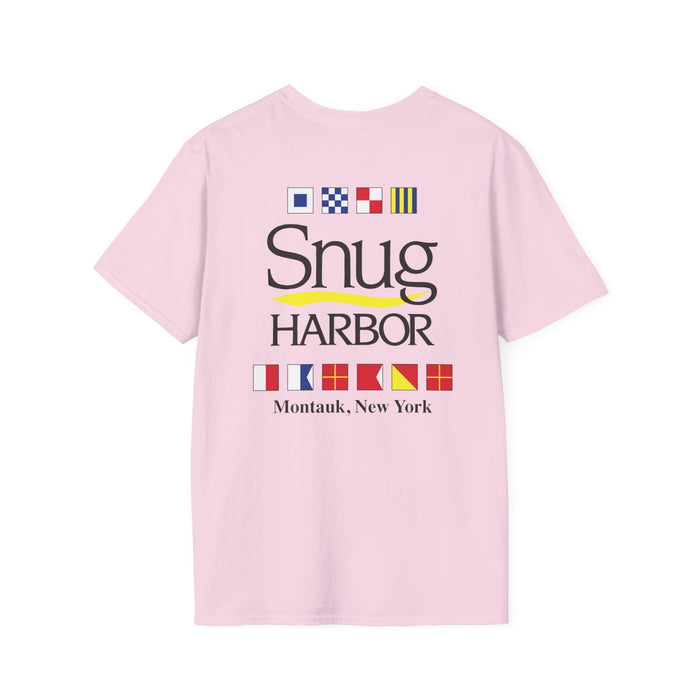 Snug Harbor Montauk Unisex Softstyle T-Shirt - Vintage Nautical Design