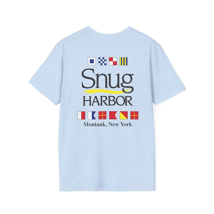 Snug Harbor Montauk Unisex Softstyle T-Shirt - Vintage Nautical Design