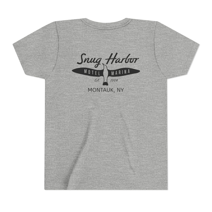 Snug Harbor Motel Marina Youth Tee | Vintage Boat Logo, Nautical Kids Shirt