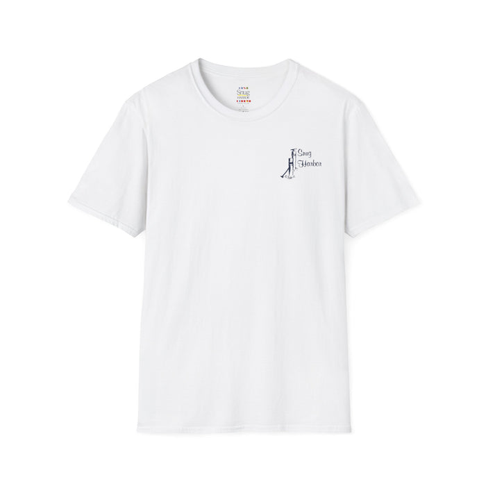Snug Harbor Montauk Unisex Softstyle T-Shirt - Vintage Nautical Design