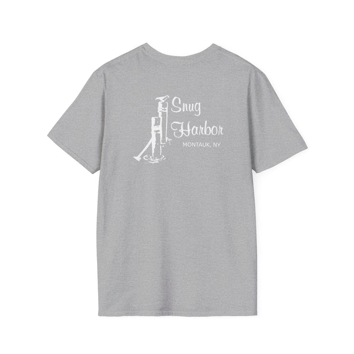 Snug Harbor Montauk Unisex Softstyle T-Shirt - Vintage Nautical Design