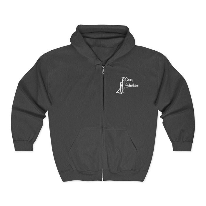 Unisex Full Zip Hooded Sweatshirt - Cozy Black Hoodie for Casual Comfort