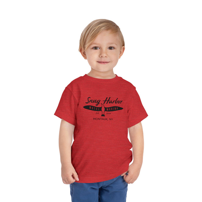 Snug Harbor Motel Marina logo Toddler Tee | Boat Paddle Graphic