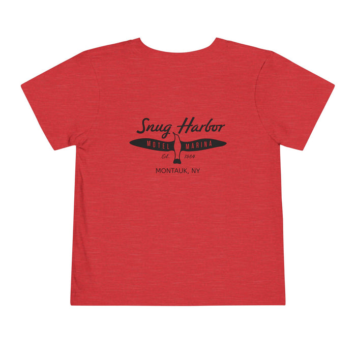 Snug Harbor Motel Marina logo Toddler Tee | Boat Paddle Graphic