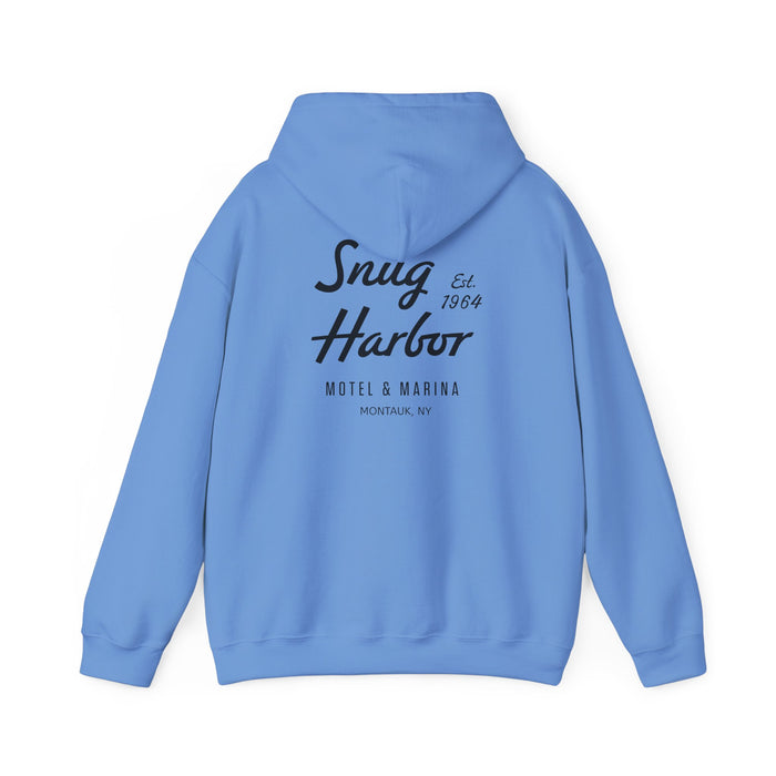 Snug Harbor Motel & Marina Hoodie | Retro Script Logo Pullover