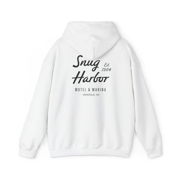 Snug Harbor Motel & Marina Hoodie | Retro Script Logo Pullover