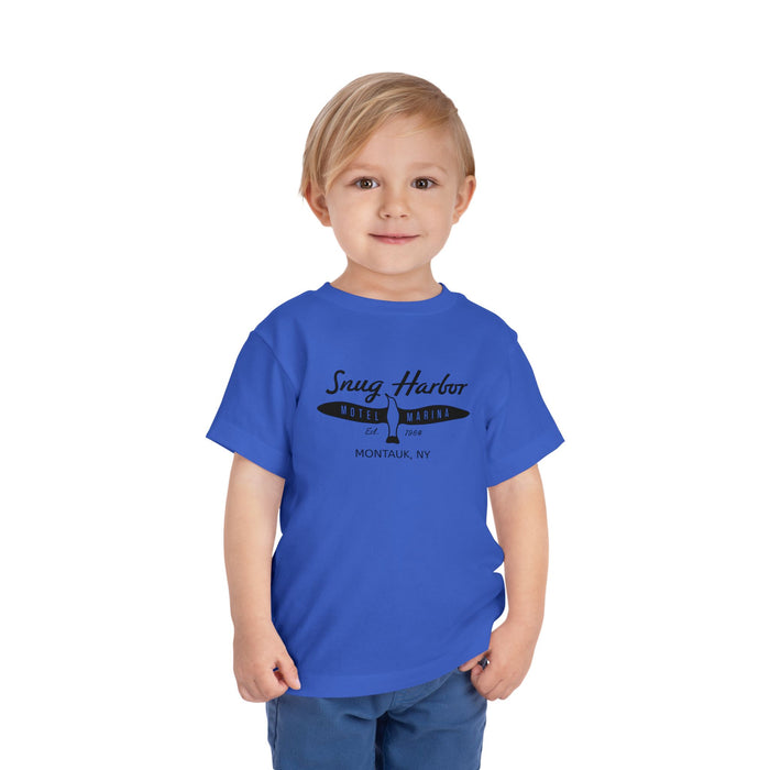 Snug Harbor Motel Marina logo Toddler Tee | Boat Paddle Graphic
