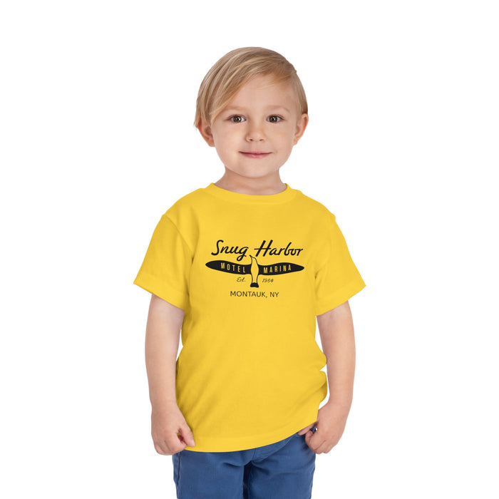 Snug Harbor Motel Marina logo Toddler Tee | Boat Paddle Graphic