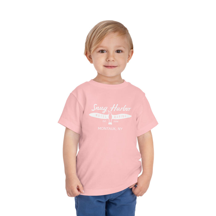 Snug Harbor Motel Marina logo Toddler Tee | Boat Paddle Graphic