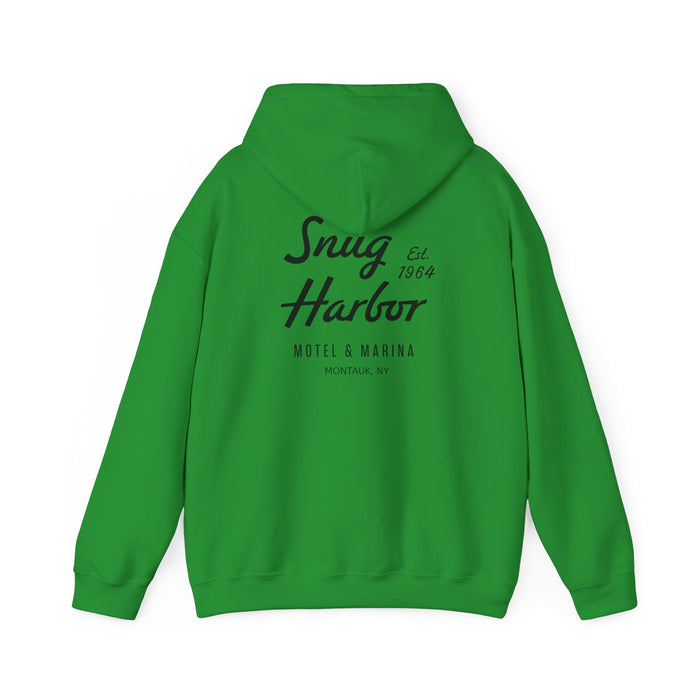 Snug Harbor Motel & Marina Hoodie | Retro Script Logo Pullover