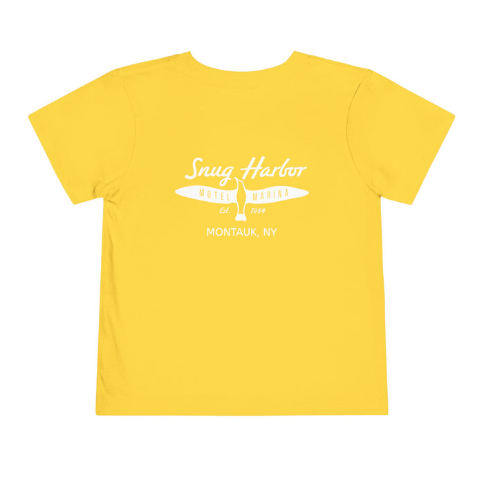 Snug Harbor Motel Marina logo Toddler Tee | Boat Paddle Graphic