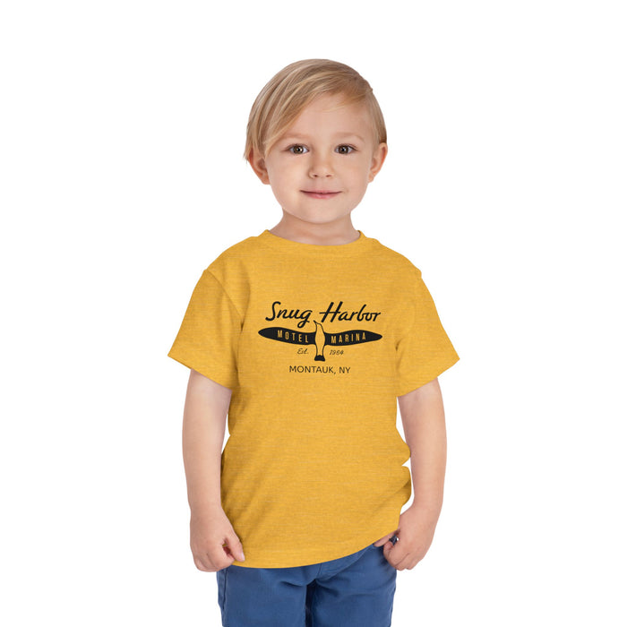 Snug Harbor Motel Marina logo Toddler Tee | Boat Paddle Graphic