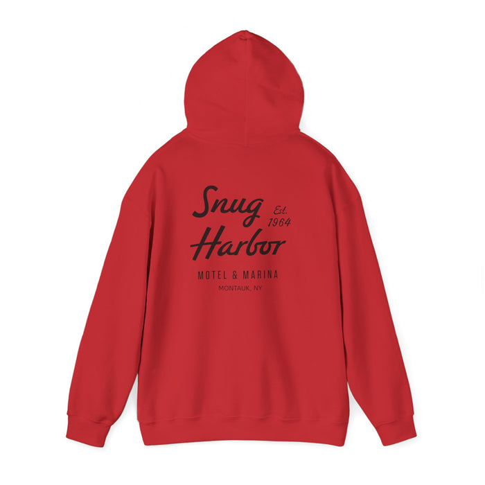 Snug Harbor Motel & Marina Hoodie | Retro Script Logo Pullover