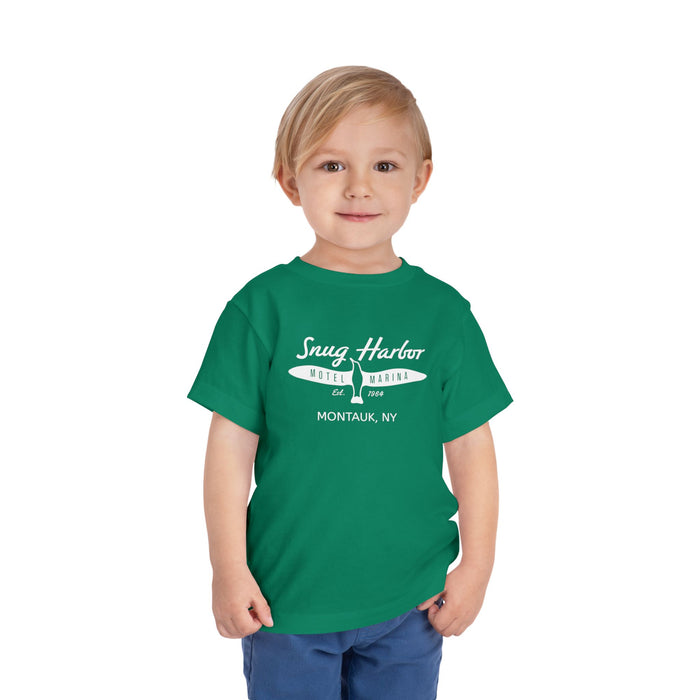 Snug Harbor Motel Marina logo Toddler Tee | Boat Paddle Graphic