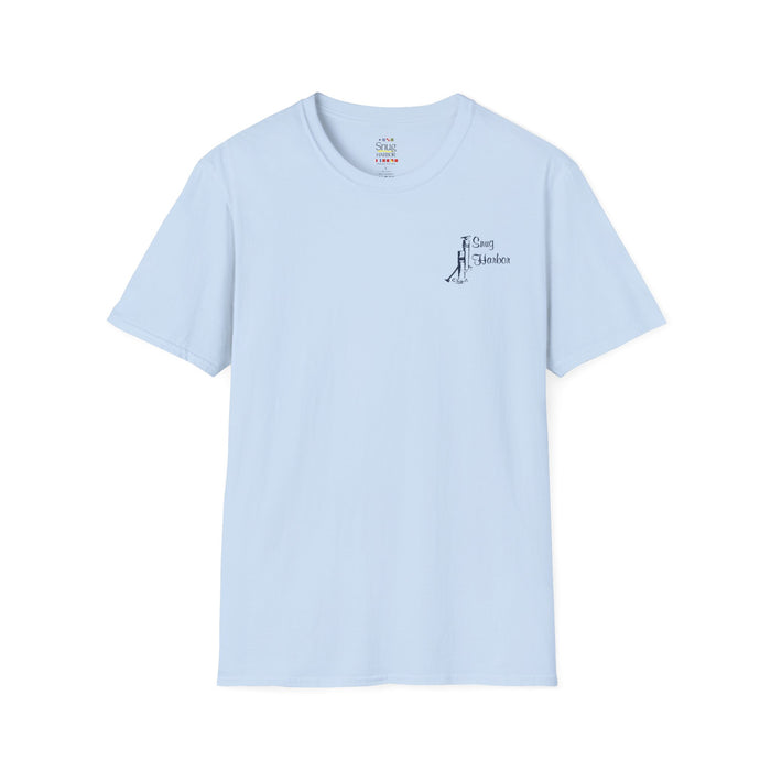 Snug Harbor Montauk Unisex Softstyle T-Shirt - Vintage Nautical Design