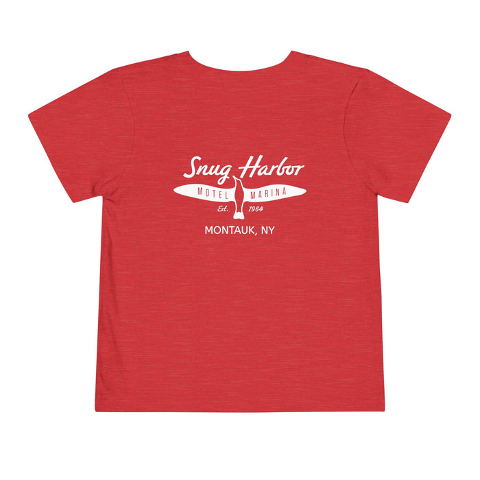 Snug Harbor Motel Marina logo Toddler Tee | Boat Paddle Graphic