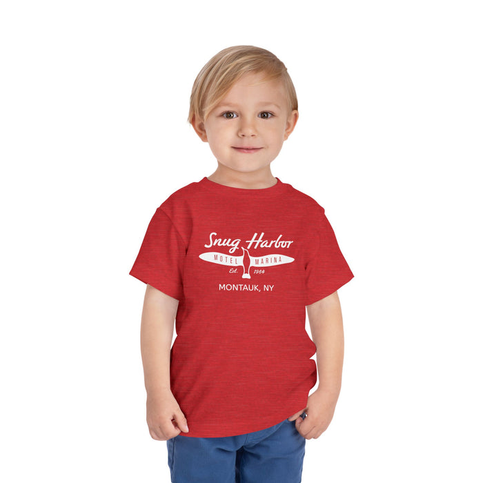 Snug Harbor Motel Marina logo Toddler Tee | Boat Paddle Graphic