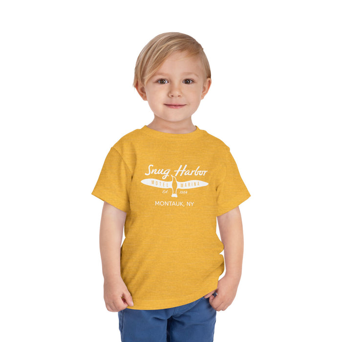 Snug Harbor Motel Marina logo Toddler Tee | Boat Paddle Graphic