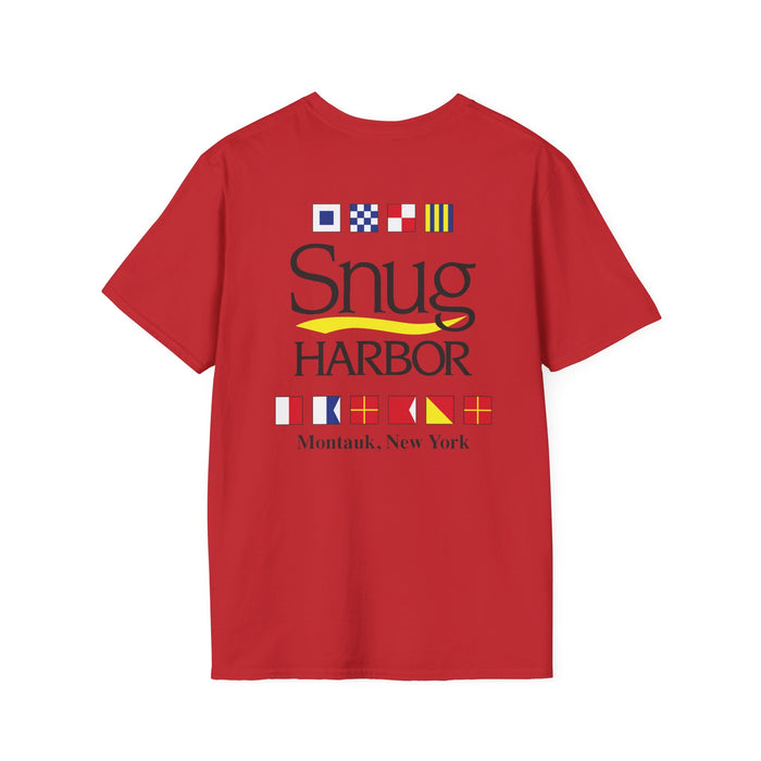 Snug Harbor Montauk Unisex Softstyle T-Shirt - Vintage Nautical Design