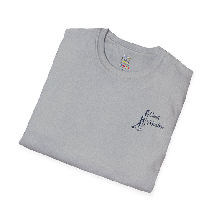 Snug Harbor Montauk Unisex Softstyle T-Shirt - Vintage Nautical Design