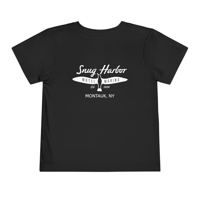 Snug Harbor Motel Marina logo Toddler Tee | Boat Paddle Graphic