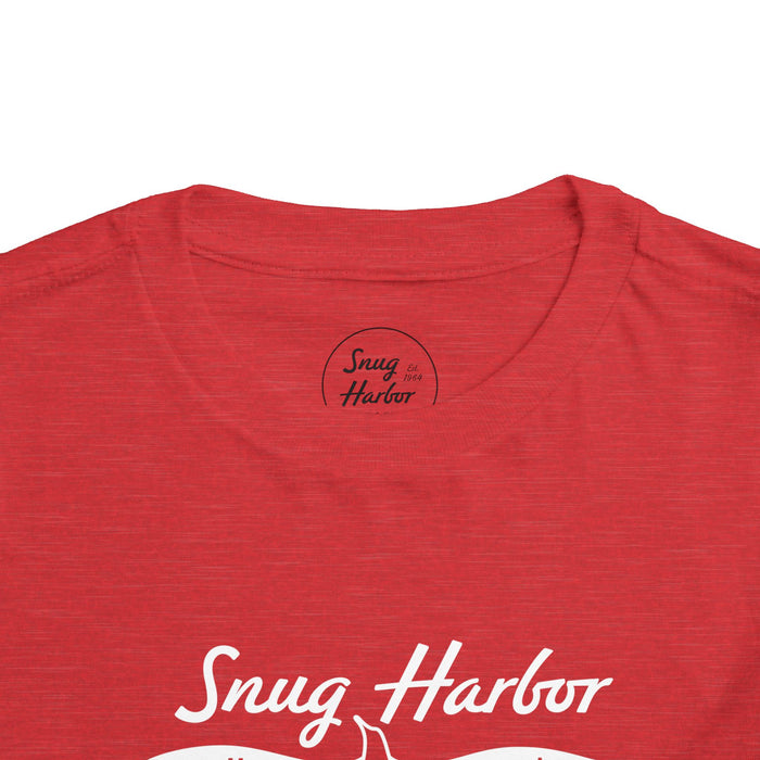 Snug Harbor Motel Marina logo Toddler Tee | Boat Paddle Graphic
