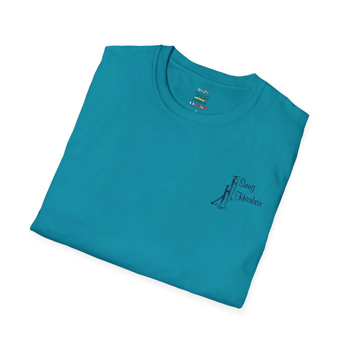Snug Harbor Montauk Unisex Softstyle T-Shirt - Vintage Nautical Design